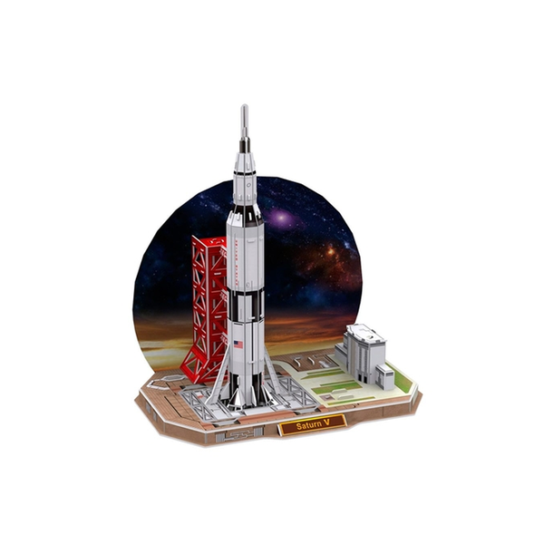 Quebra cabeça 3D Saturno V 68 Peças -CubicFun