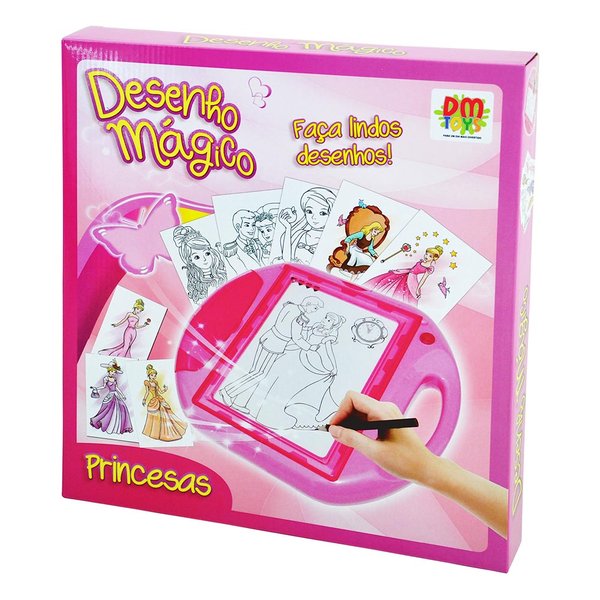 Quadro Desenho Mágico Princesas - DM Toys