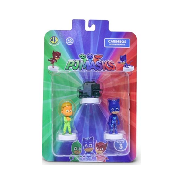 Conjunto de Carimbos PJ Masks 3 Unidades - DTC