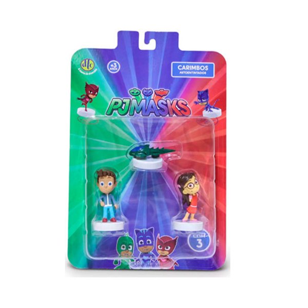 Conjunto de Carimbos PJ Masks 3 Unidades - DTC