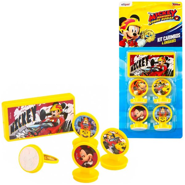 Carimbo 4 Unidades com Estojo Mickey - Etipel