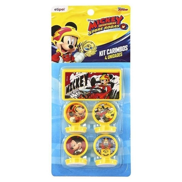 Carimbo 4 Unidades com Estojo Mickey - Etipel