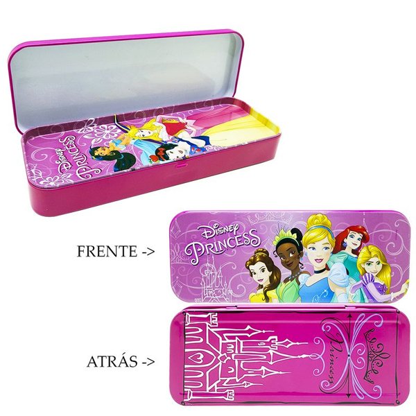 Estojo Lata com Bandeja Princesas - Etipel
