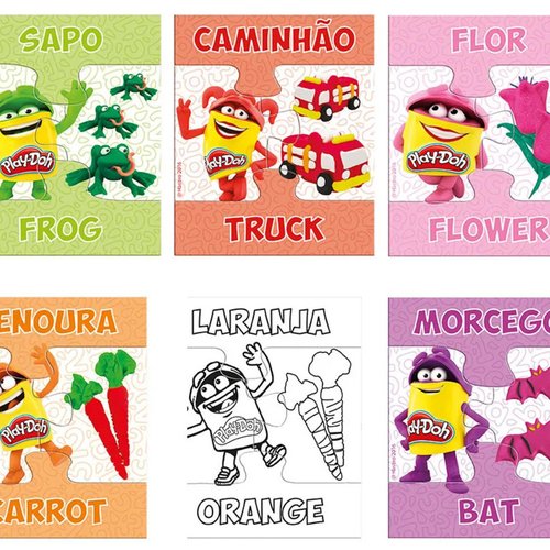 Jogo Aprendendo As Cores Inglês e Português Play-Doh - Fun