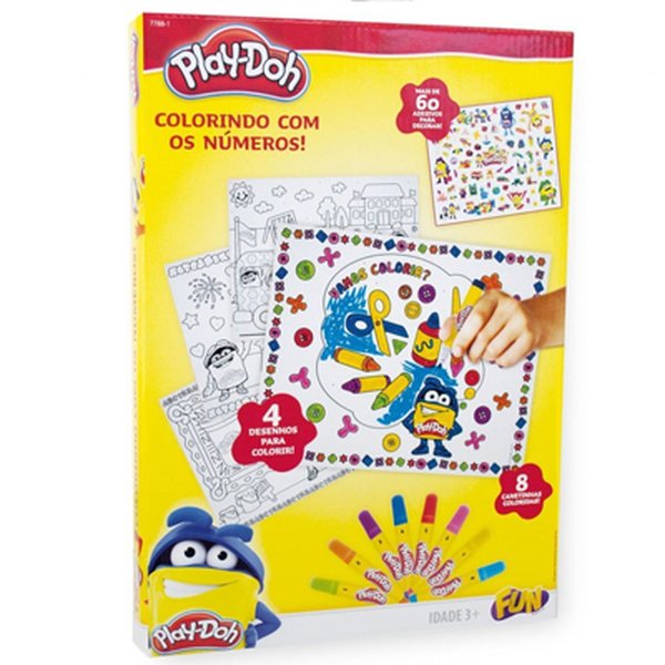 Play Doh Colorindo Com Números E Decore Com Adesivos - Fun