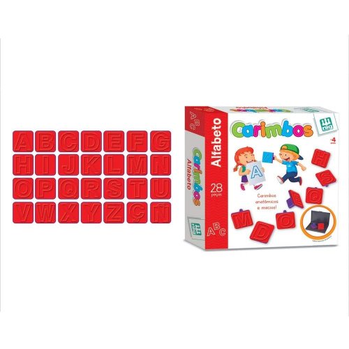 Carimbos Educativos Alfabeto 28 peças - Nig Brinquedos