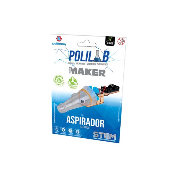 Brinquedo Aspirador Elétrico Polilab Maker - Polibrinq