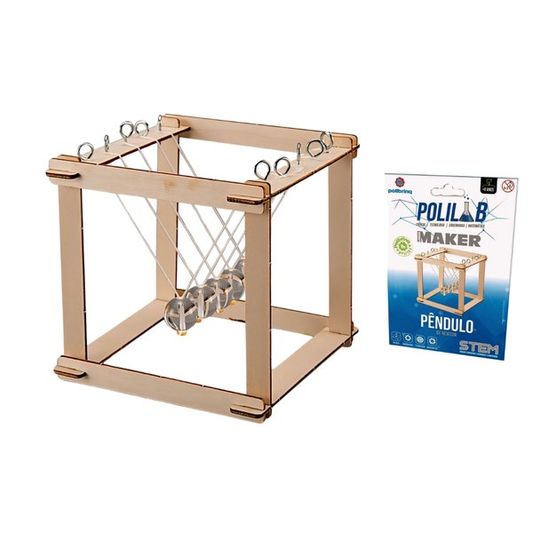 Brinquedo Pêndulo de Newton Polilab Maker - Polibrinq