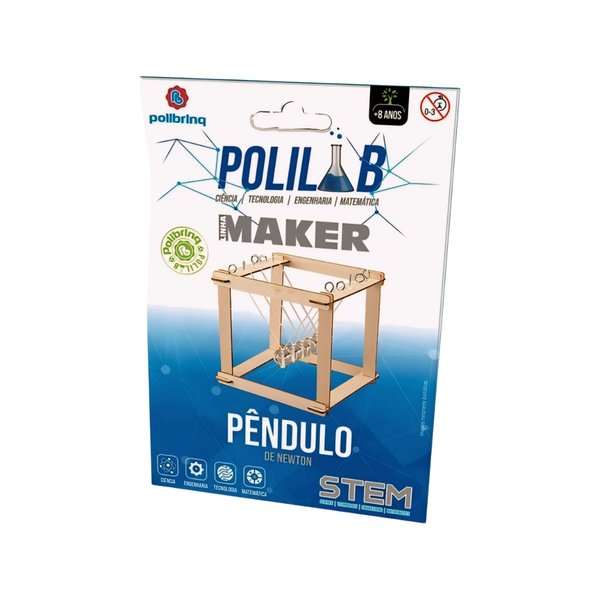 Brinquedo Pêndulo de Newton Polilab Maker - Polibrinq