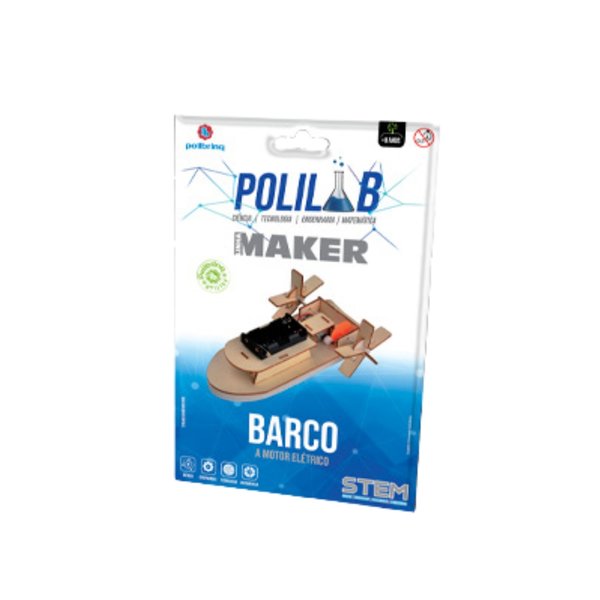 Brinquedo Barco Motor Elétrico Polilab Maker - Polibrinq