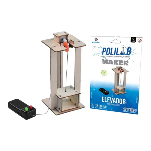 Brinquedo Elevador Motor Elétrico Polilab Maker - Polibrinq