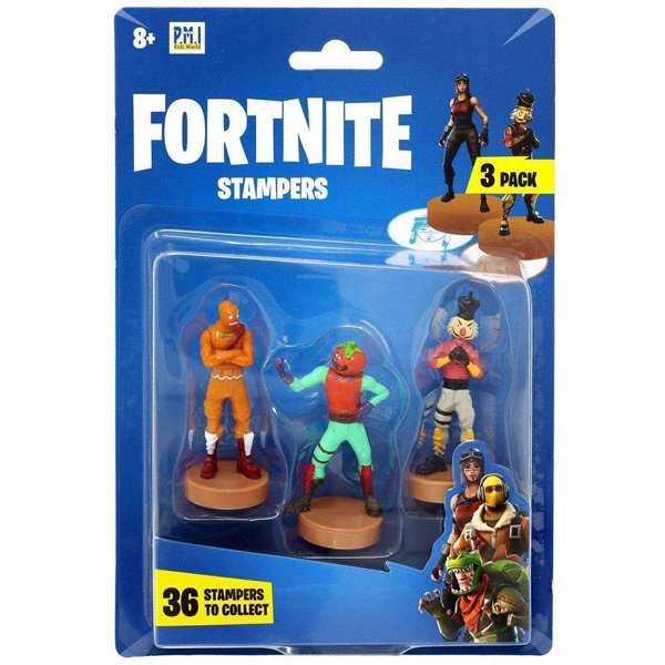 Carimbos Fortnite Blíster Com 3 Pçs S01 Saqueador Feliz, Tomatohead e Crackshot - Sunny