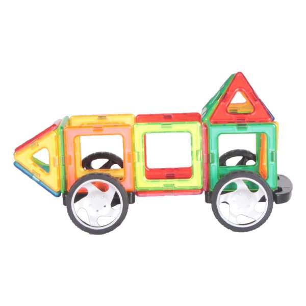 Bloco d Montar Magné Magforma Vazado c Rodinha 20P-Steam Toy