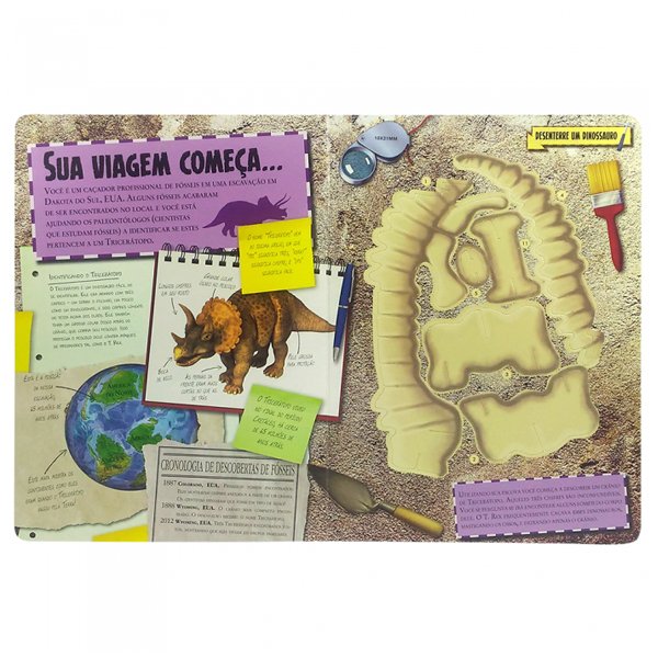 Livro Desenterre um Dinossauro: Triceratopo - Todolivro