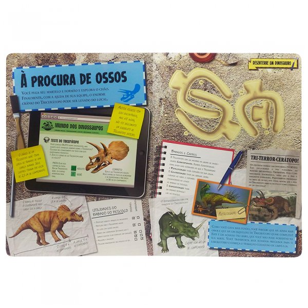 Livro Desenterre um Dinossauro: Triceratopo - Todolivro