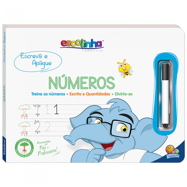 Livro Escolinha Escreva e Apague II Números - Todolivro