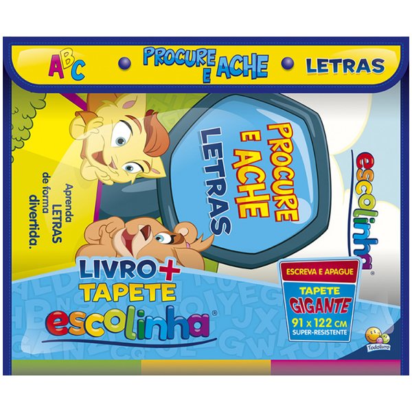 Livro Escolinha com Tapete Procure e Ache Letras - Todolivro