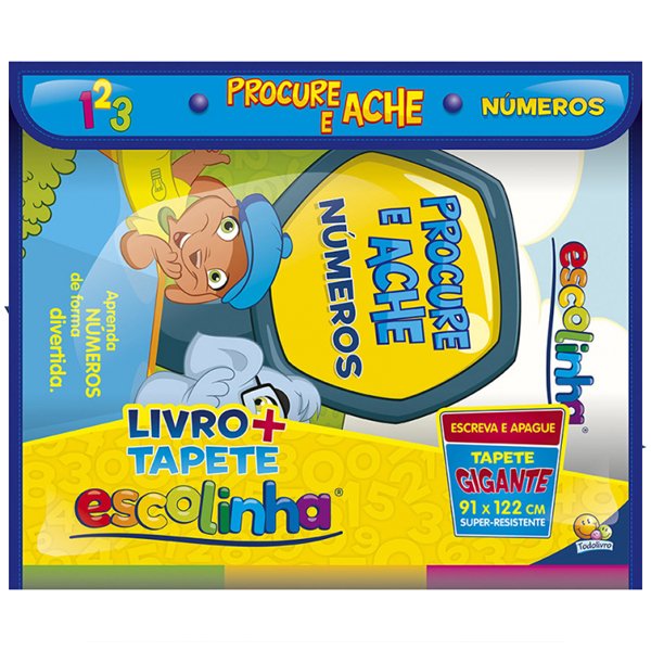 Livro Escolinha com Tapete Procure e Ache Números - Todolivro