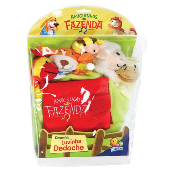 Livro Amiguinhos da Fazenda com Luvinha Dedoche - Todolivro