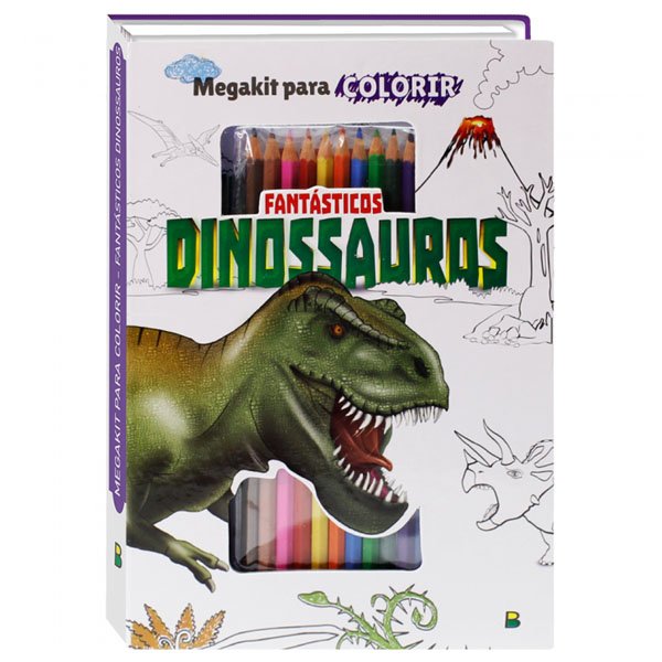 Megakit para Colorir: Fantásticos Dinossauros - Todolivro