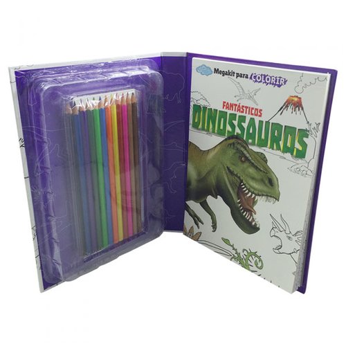 Megakit para Colorir: Fantásticos Dinossauros - Todolivro