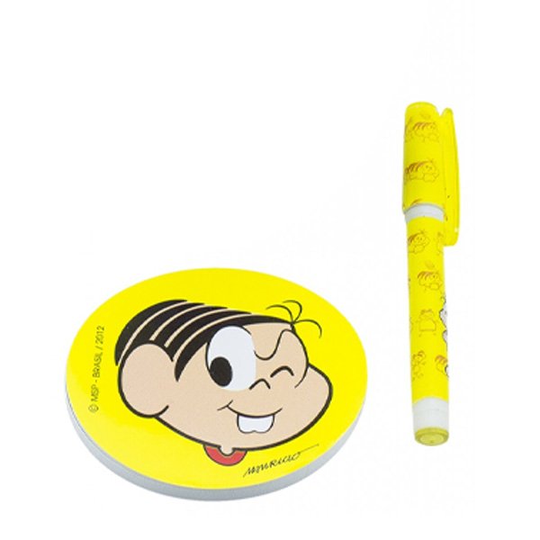 Caneta Roller Pen com Bloco de Notas Turma da Mônica - Tasco Inport