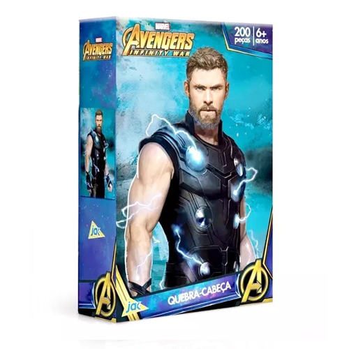 Quebra-Cabeça Vingadores Thor Marvel 200 Peças - Toyster