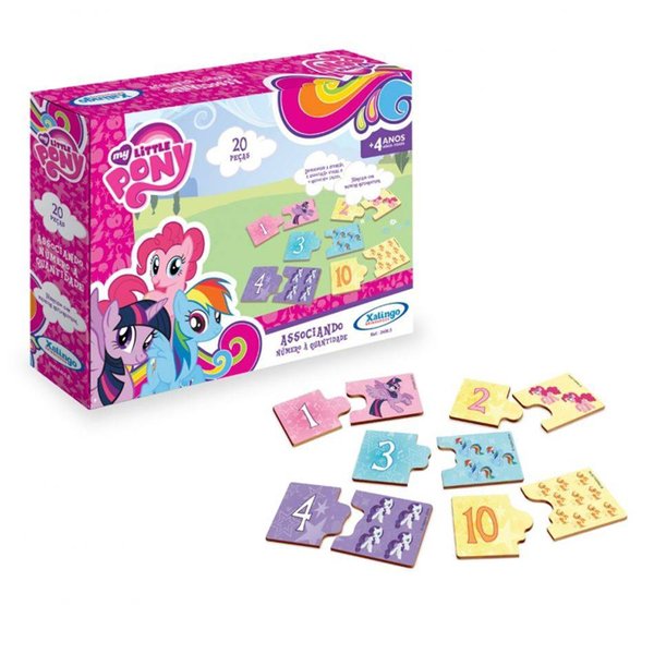 Associando Número  My Little Pony 20 Peças - Xalingo