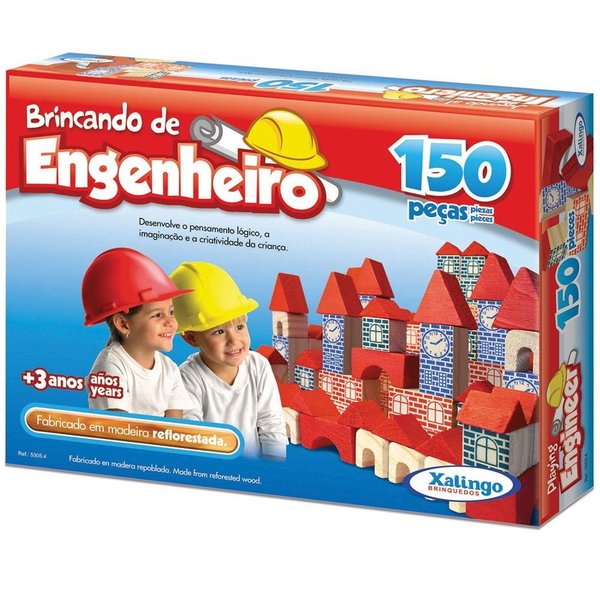 Blocos Brincando De Engenheiro 150 peças - Xalingo