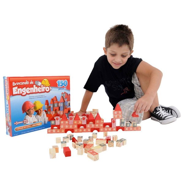 Blocos Brincando De Engenheiro 150 peças - Xalingo