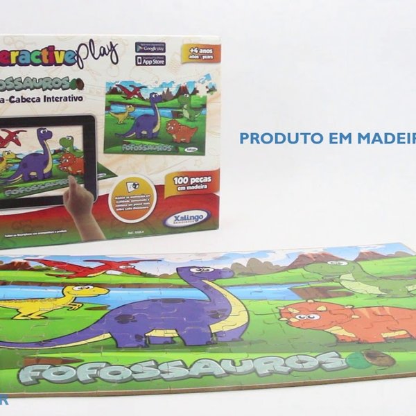 Quebra-cabeça 100 Peças Interactive Fofossauros - Xalingo