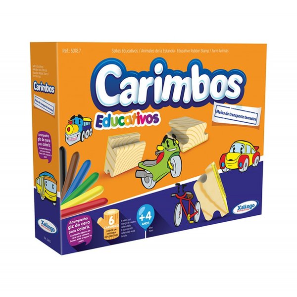 Carimbos Educativos Meios de Transporte Terrestre - Xalingo