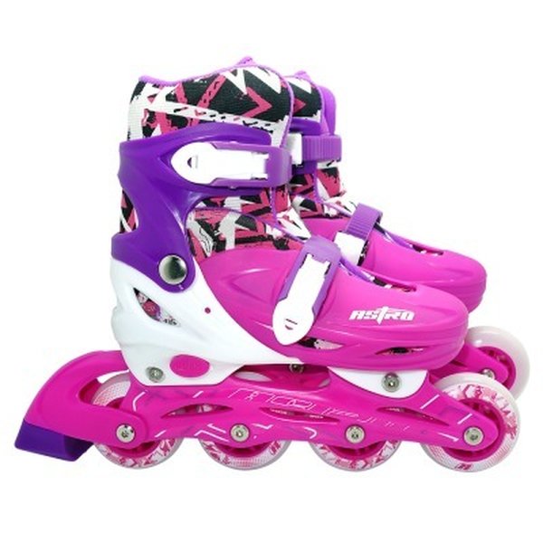 Patins Infantil In Line 39 ao 42 - Astro Toys - Rosa