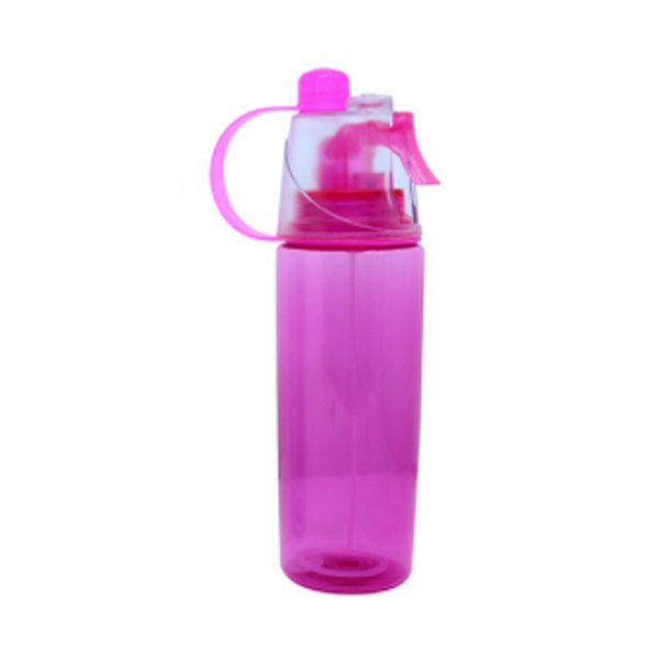 Garrafa Com Borrifador Squeeze 600ml - Etilux - Rosa