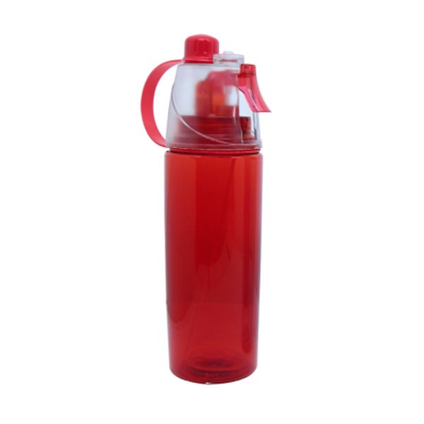 Garrafa Com Borrifador Squeeze 600ml - Etilux - Vermelho