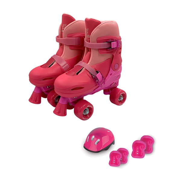 Patins 2 em 1 Ajustável com Acessórios  Rosa - Fênix - 34 a 37