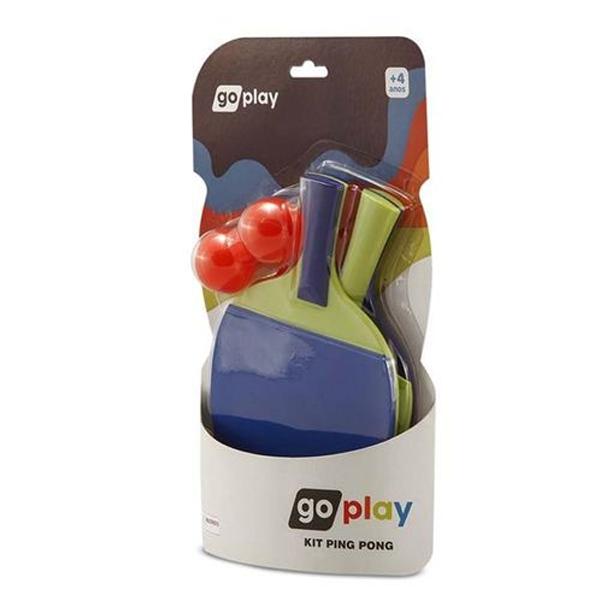 Kit Ping Pong Go Play com 2 Raquetes Bolinha - Multikids