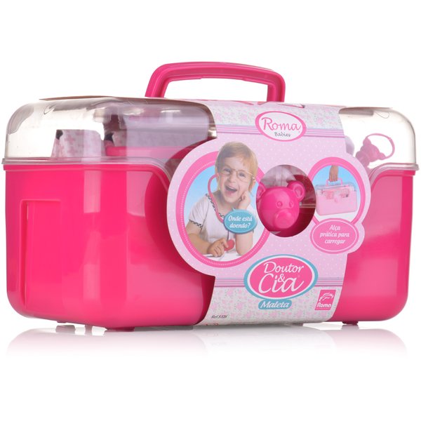 Dr. & Cia Maleta Médica Infantil Rosa Menina - Roma