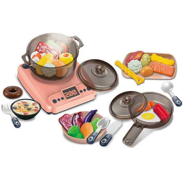 Jogo de Cozinha de Brinquedo com Fogão que Solta Fumaça - Toyng