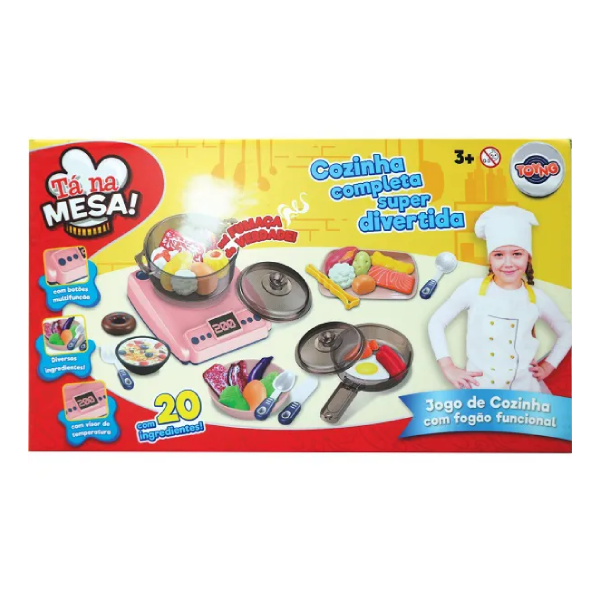 Jogo de Cozinha de Brinquedo com Fogão que Solta Fumaça - Toyng