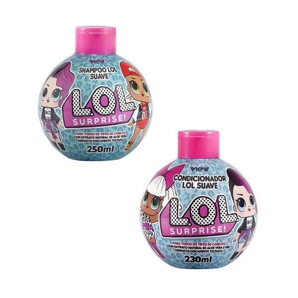 Kit Shampoo e Condicionador e Batom LOL Suave - View Cosméticos