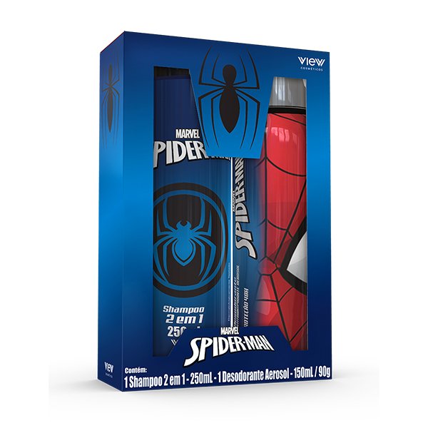 Kit Shampoo 2 em 1 e Desodorante Homem Aranha - View Cosméticos