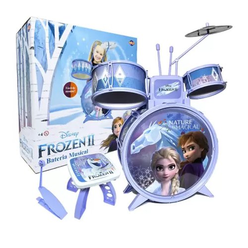 Bateria Musical Infantil Frozen - Toyng