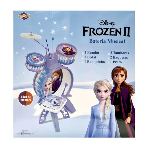 Bateria Musical Infantil Frozen - Toyng