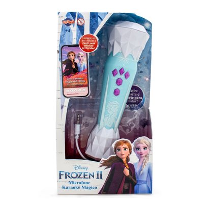 Microfone Karaokê Infantil Frozen 2 Com Música - Toyng
