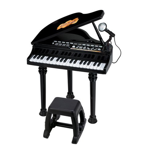 Piano Instrumento Musical Infantil Sinfonia - WinFun - Preto