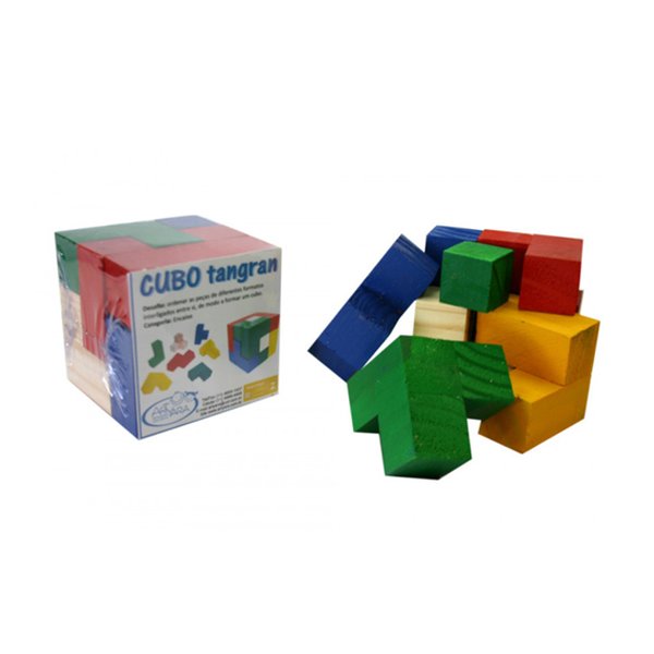 Cubo De Encaixe Tangram Tridimensional - Artyara