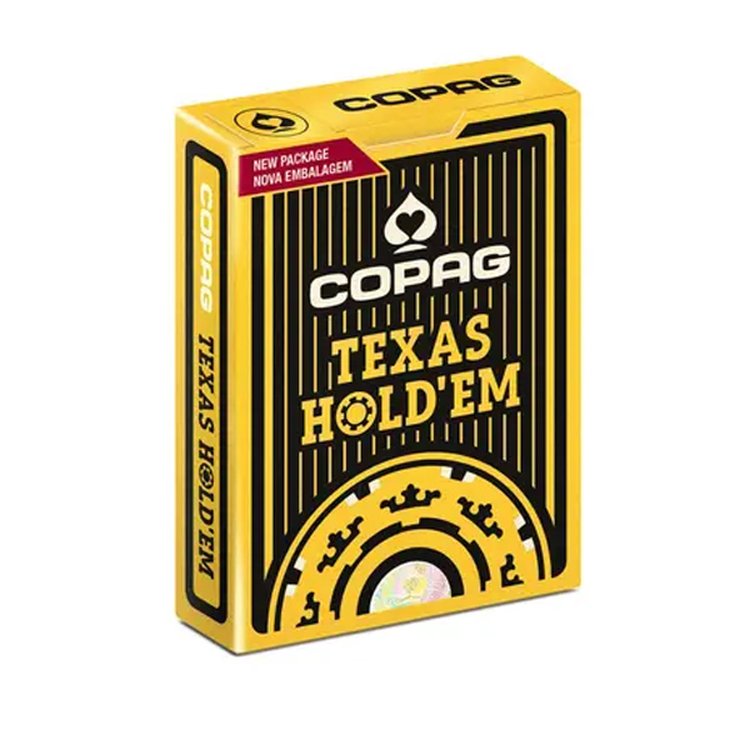 Baralho 100% Plástico Texas Holdem - Copag - Preto