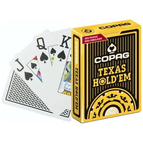 Baralho 100% Plástico Texas Holdem - Copag - Preto