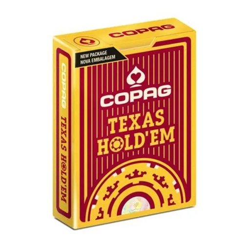 Baralho 100% Plástico Texas Holdem - Copag - Vermelho